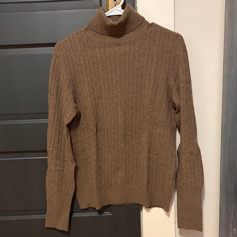 J. Crew Tan Turtleneck Sweater